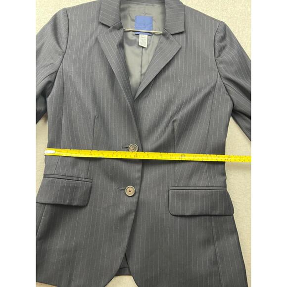 J Crew Womens Wool Blazer Jacket Size 2 Classic Pinstripe Career Modern Office - Picture 11 of 13